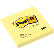 POST-IT NOTAS AMARILLAS 76x76mm 100H 12-PACK 654